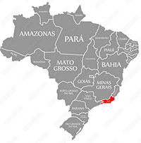 rio de janeiro on map